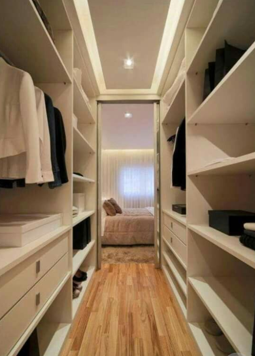 П-образная гардеробная комната в спальню Таганрог