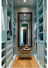 Параллельная гардеробная комната с большим зеркалом Таганрог