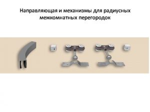 Направляющая и механизмы верхний подвес для радиусных межкомнатных перегородок Таганрог